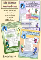 Vorschau - Arbeitsblätter - Bundle Klasse 4 – Lesespaziergang, Schreibspaziergang & Rechenspaziergänge | Deutsch & Mathe Grundschule - Deckblatt
