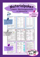 Vorschau - Arbeitsblätter - Materialpaket Lineare Gleichungssysteme - AB mit Selbstkontrolle - Deckblatt