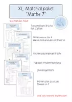 Vorschau - Arbeitsblätter - XL Materialpaket "Mathe 7" (wachsend) - Deckblatt