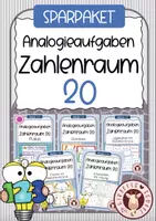 Vorschau - Unterrichtsreihen - Analogieaufgaben ZR 20 – Mega Sparpaket Mathe Klasse 1/2 (Arbeitsheft, Kartei, Domino, Puzzle & mehr) - Deckblatt