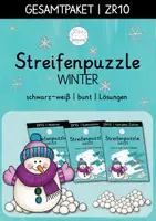 Vorschau - Arbeitsblätter - GESAMTPAKET | Rechenpuzzle Streifen | Winter | ZR 10 - Deckblatt