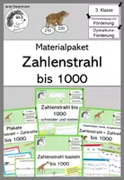 Vorschau - Arbeitsblätter - Materialpaket Zahlenstrahl bis 1000 - Deckblatt