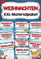 Vorschau - Arbeitsblätter - Weihnachten Materialpaket - Deckblatt