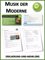 Vorschau - Arbeitsblätter - Musik in der Moderne (Materialpaket) - Deckblatt