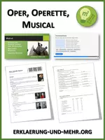 Vorschau - Arbeitsblätter - Oper, Operette, Musical (Materialpaket) - Deckblatt