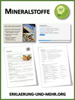 Vorschau - Arbeitsblätter - Mineralstoffe (Materialpaket) - Deckblatt