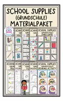Vorschau - Arbeitsblätter - School Supplies (Grundschule) - Materialpaket - Deckblatt