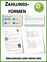 Vorschau - Arbeitsblätter - Zahlungsformen (Materialpaket) - Deckblatt
