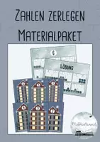 Vorschau - Fördermaterial/Inklusion - Materialpaket Zahlzerlegung - Zahlenhäußer/Schüttelboxen - Deckblatt