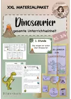 Vorschau - Unterrichtsreihen - XXL Materialpaket- Dinosaurier - Deckblatt