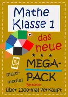 Vorschau - Mal- und Bastelvorlagen - Mathe Klasse 1 - Das neue MEGAPACK mit Lernvideos - Deckblatt