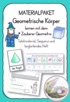 Vorschau - Stundenentwürfe - Materialpaket Geometrische Körper erforschen mit dem Zauberer Geometrix - Deckblatt