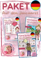 Vorschau - Arbeitsblätter - Materialpaket Auf dem Jahrmarkt Kirmes Rummel Karneval - Deckblatt
