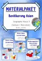 Vorschau - Arbeitsblätter - MATERIALPAKET Bevölkerung Asien - Deckblatt