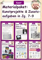 Vorschau - Arbeitsblätter - Materialpaket: Kunstprojekte & Zusatzaufgaben in Jg. 7-9 - Deckblatt