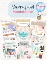 Vorschau - Arbeitsblätter - Pandaklasse Materialpaket (wachsendes Bundle) – Klassendeko & Classroom Management für die 1. Klasse Grundschule - Deckblatt