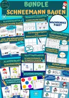Vorschau - Arbeitsblätter - WACHSENDES BUNDLE: Schneemann bauen - Deckblatt