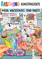 Vorschau - Mal- und Bastelvorlagen - MEGA Paket: FASCHING Kunstprojekte und Bastelvorlagen - Deckblatt