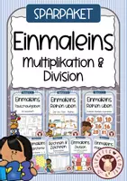 Vorschau - Stundenentwürfe - Einmaleins Grundschule – Mega Sparpaket (Multiplikation & Division Klasse 2/3, Spiele & Arbeitsblätter) - Deckblatt