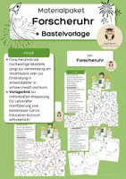 Vorschau - Arbeitsblätter - Materialpaket: Forscheruhr zu den Schritten der Erkenntnisgewinnung; Bastelvorlagen (AB) + Tafelmaterial / Smartboard - Deckblatt