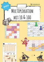 Vorschau - Arbeitsblätter - Multiplikation mit 10 & 100 - Spielesammlung (4 Spiele) - Deckblatt