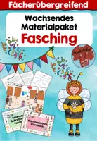 Vorschau - Arbeitsblätter - Fasching/ Karneval - Wachsendes Materialpaket - Deckblatt