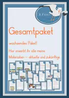 Vorschau - Arbeitsblätter - Gesamtpaket - mitwachsendes Paket, Sparpaket, Bundle - Deckblatt