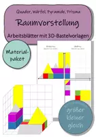 Vorschau - Arbeitsblätter - Materialpaket - Grund-, Auf- und Kreuzriss - Arbeitsblätter & Papierbausteinen & Raumecke - Deckblatt