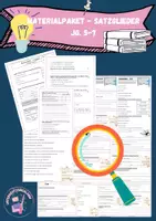 Vorschau - Arbeitsblätter - Materialpaket, Satzglieder - Jg. 5-6 - Deckblatt