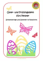 Vorschau - Mal- und Bastelvorlagen - Basteln im Frühling - Materialpaket: Oster- und Frühlingsdeko fürs Fenster - Deckblatt