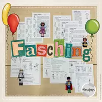 Vorschau - Arbeitsblätter - Materialpaket Lesen "Fasching" - Deckblatt
