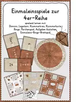 Vorschau - Spiele - Einmaleinsspiele zur 4er-Reihe *MATERIALPAKET* - Deckblatt