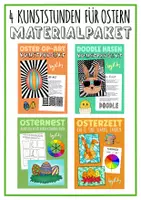 Vorschau - Arbeitsblätter - 4x Kunst für Ostern - Materialpaket mit kompletten Kunststunden - Deckblatt