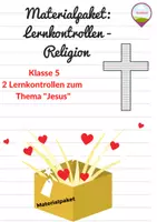 Vorschau - Test - Materialpaket: Religion - Lernkontrollen Thema Jesus Klassen 5 und 6 - Deckblatt