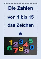 Vorschau - Arbeitsblätter - Materialpaket - Die Zahlen - Zahlen von 1 bis 15 schreiben lernen - Deckblatt