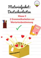 Vorschau - Test - Materialpaket: Deutscharbeiten Bestimmung Wortarten Klasse 5 - Deckblatt