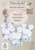 Vorschau - Arbeitsblätter - 1.Klasse Mathe Frühling & Ostern Paket Rechnen und kleben ZR 10, 20 - Deckblatt