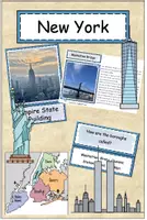 Vorschau - Stationenlernen - Materialpaket: New York - Deckblatt