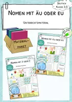 Vorschau - Arbeitsblätter - Materialpaket "Ableitung" - Nomen mit eu-äu und e-ä - Unterrichtsmaterialien - Deckblatt