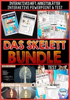 Vorschau - Unterrichtsreihen - Das Skelett BUNDLE | Der Mensch - digital + analog - Distanzunterricht + Homeschooling | Sofort einsetzbar - Deckblatt