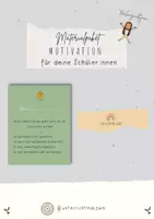 Vorschau - Poster - Materialpaket: Motivation für deine Schüler:innen - positive Affirmation - Deckblatt