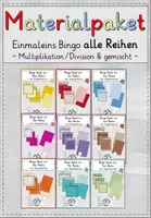 Vorschau - Stationenlernen - Einmaleins Bingo für alle Reihen *Materialpaket* - Deckblatt