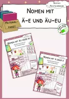 Vorschau - Arbeitsblätter - Materialpaket "Ableitung" - Zauberhaftes Unterrichtsmaterial zum Thema "Nomen mit eu-äu und e-ä" - Deckblatt