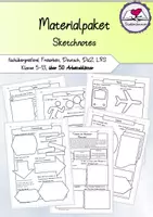 Vorschau - Arbeitsblätter - Materialpaket "alle Sketchnotes/Arbeitsblätter", über 50 Themen, Sekundarstufe I/II - Deckblatt