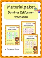 Vorschau - Spiele - MATERIALPAKET Domino Verben konjugieren - Deckblatt