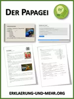 Vorschau - Arbeitsblätter - Der Papagei (Materialpaket) - Deckblatt