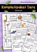 Vorschau - Arbeitsblätter - 70 Tiere Steckbriefe Komplettpaket - Grundschule - Materialpaket - Deckblatt