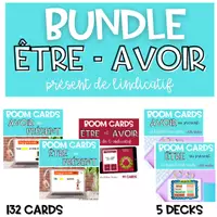Aperçu - Apprentissages en autonomie - Kit pédagogique Conjugaison BOOM CARDS Présent Avoir Être - Page de couverture