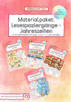 Vorschau - Arbeitsblätter - Materialpaket Lesespaziergänge - Jahreszeiten - Deckblatt