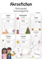 Vorschau - Arbeitsblätter - Bundle: Akrostichon (Gedicht) - Deckblatt